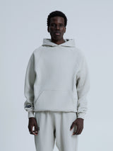 MagicBee Back Aesthetic Logo Raglan Hoodie - Ice Grey