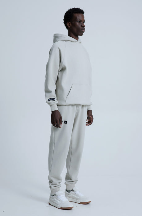 MagicBee Back Aesthetic Logo Raglan Hoodie - Ice Grey