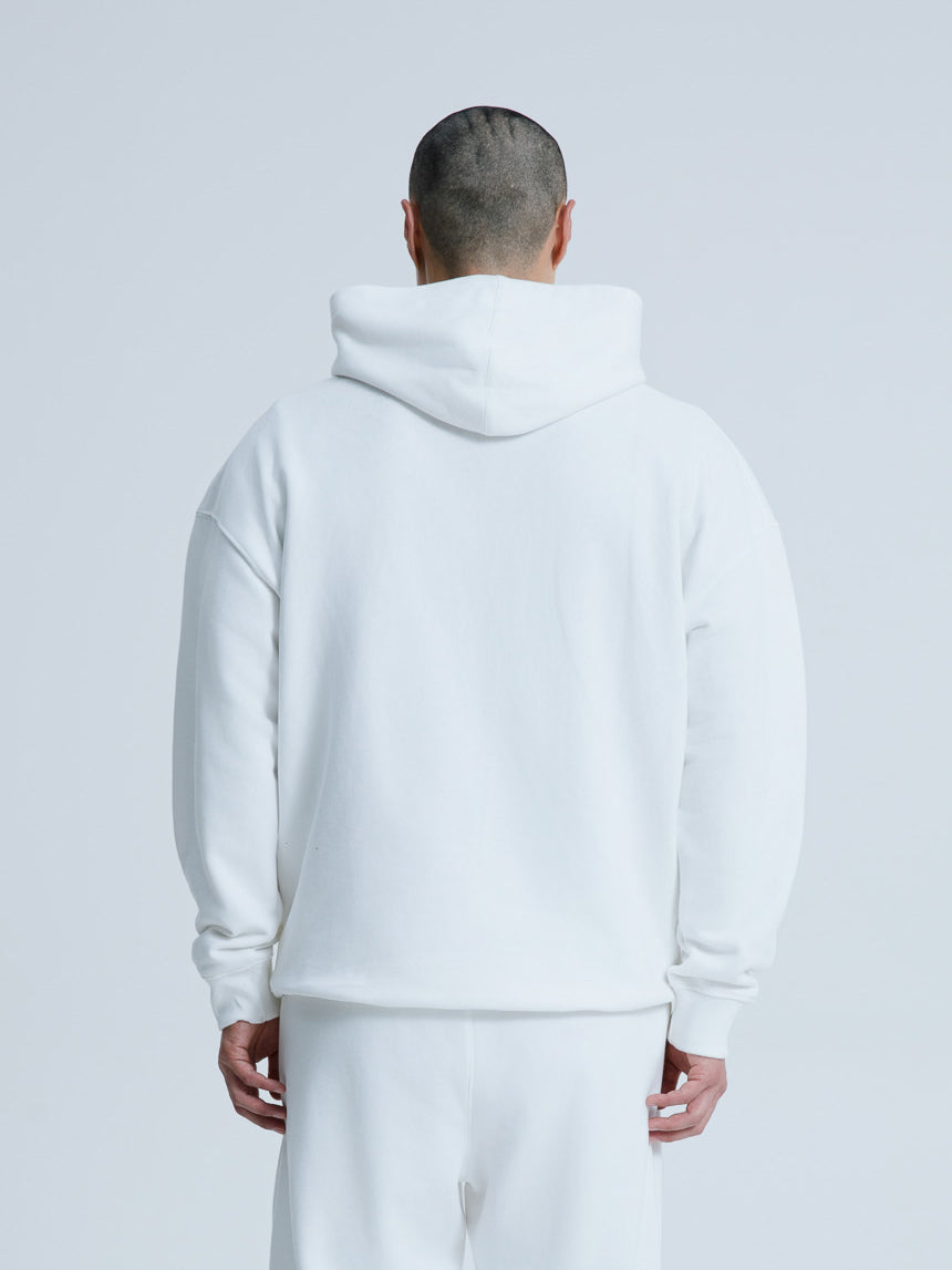 MagicBee 3D Embroidered Logo Hoodie - Off White