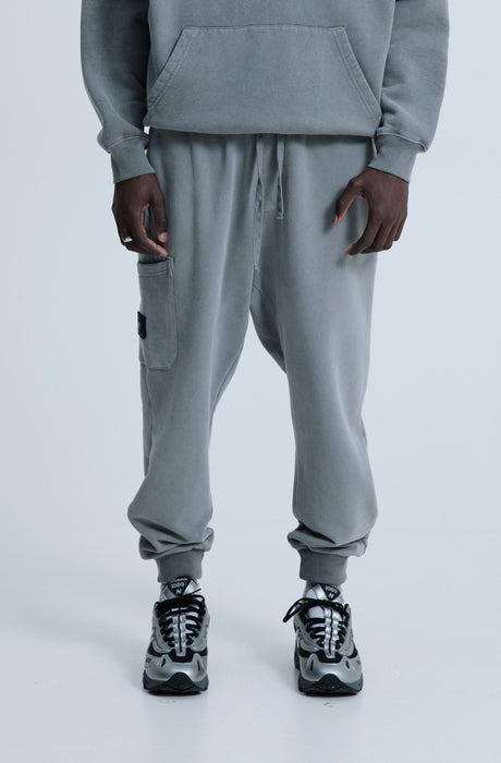 MagicBee Stone Washed Cargo Pants- Grey