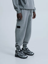 MagicBee Stone Washed Cargo Pants- Grey