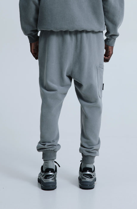 MagicBee Stone Washed Cargo Pants- Grey