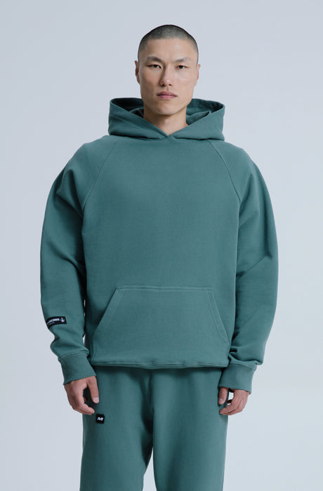 MagicBee Back Aesthetic Logo Raglan Hoodie - Green