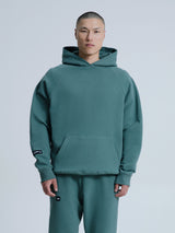 MagicBee Back Aesthetic Logo Raglan Hoodie - Green