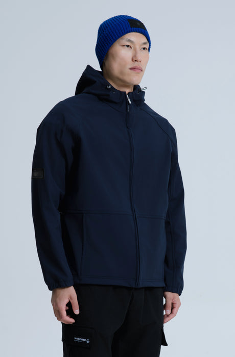 MagicBee Reflective Logo Waterproof Fleece Jacket - Navy Blue