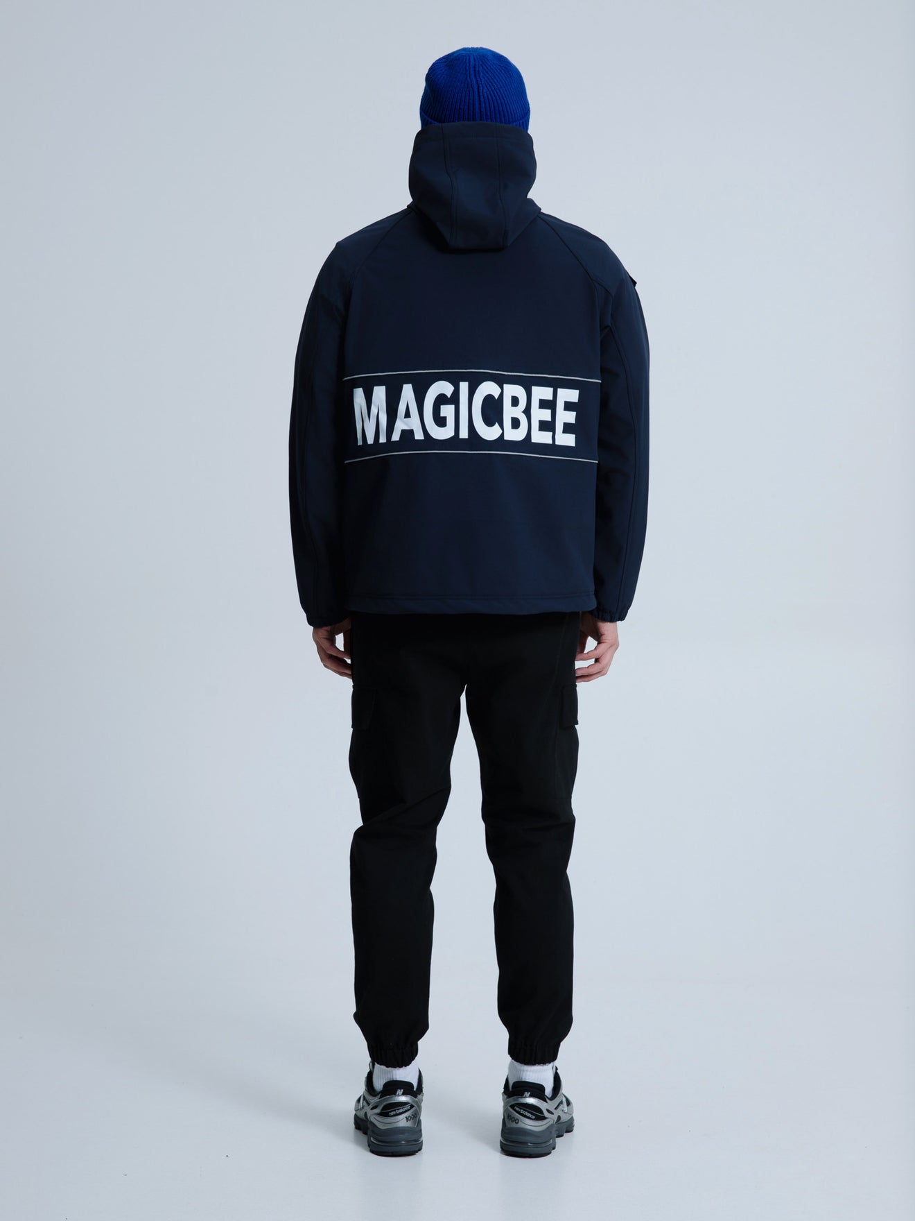 MagicBee Reflective Logo Waterproof Fleece Jacket - Navy Blue