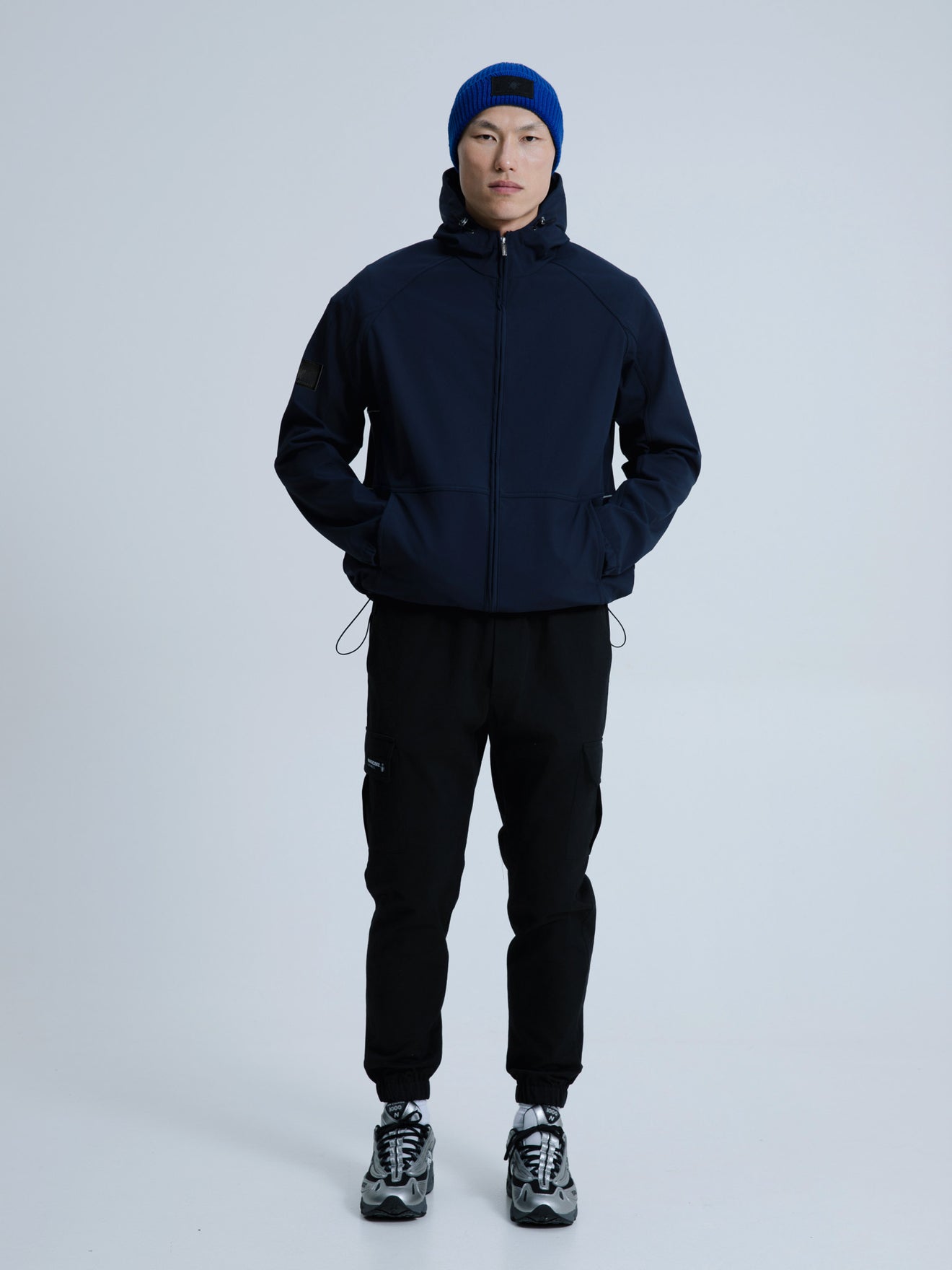 MagicBee Reflective Logo Waterproof Fleece Jacket - Navy Blue