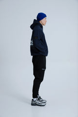 MagicBee Reflective Logo Waterproof Fleece Jacket - Navy Blue