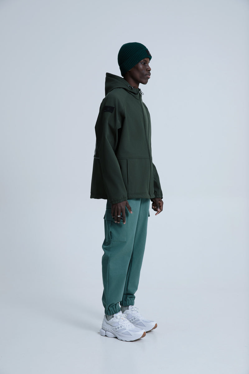 MagicBee Reflective Logo Waterproof Fleece Jacket - Khaki