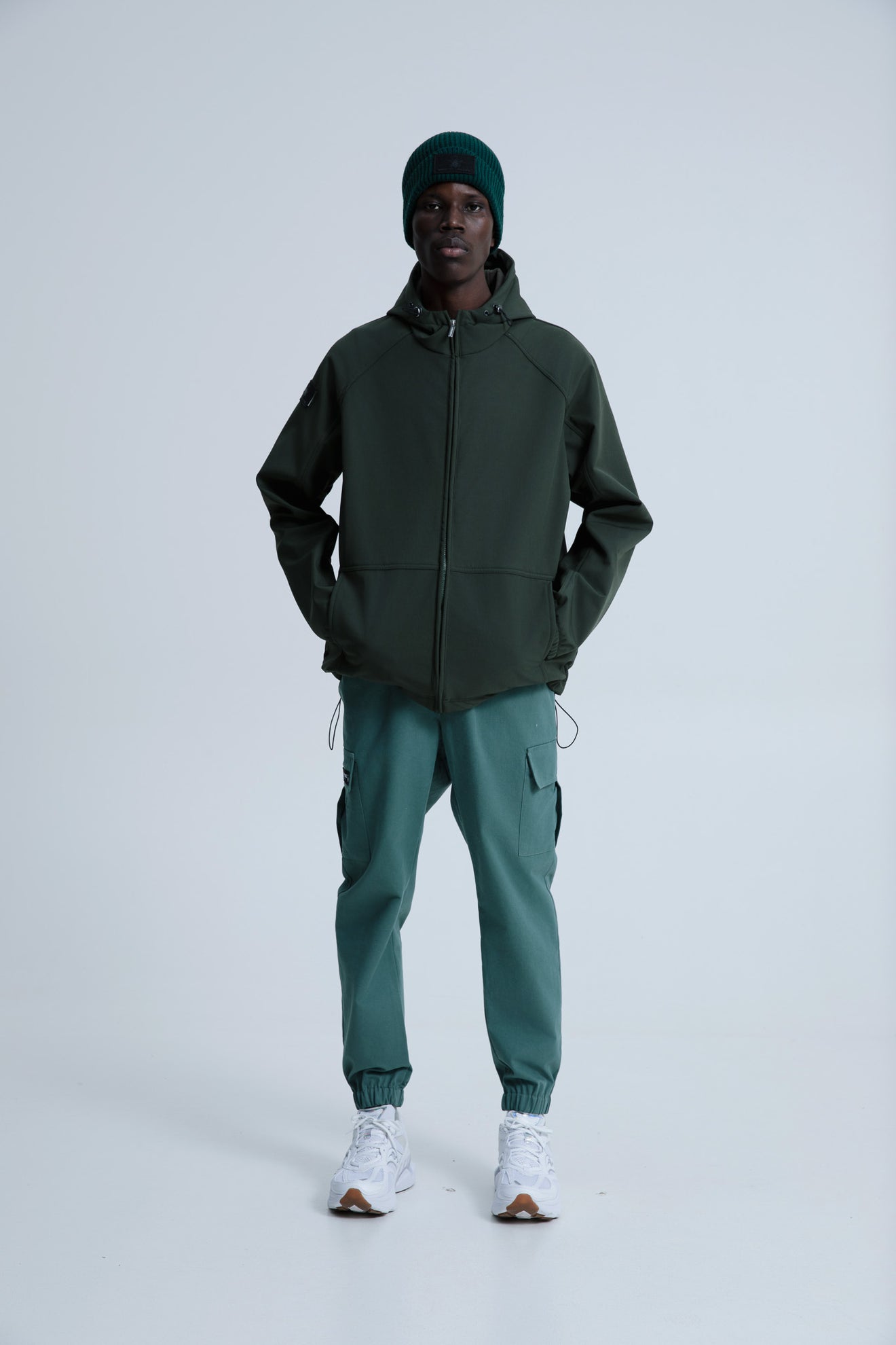 MagicBee Reflective Logo Waterproof Fleece Jacket - Khaki