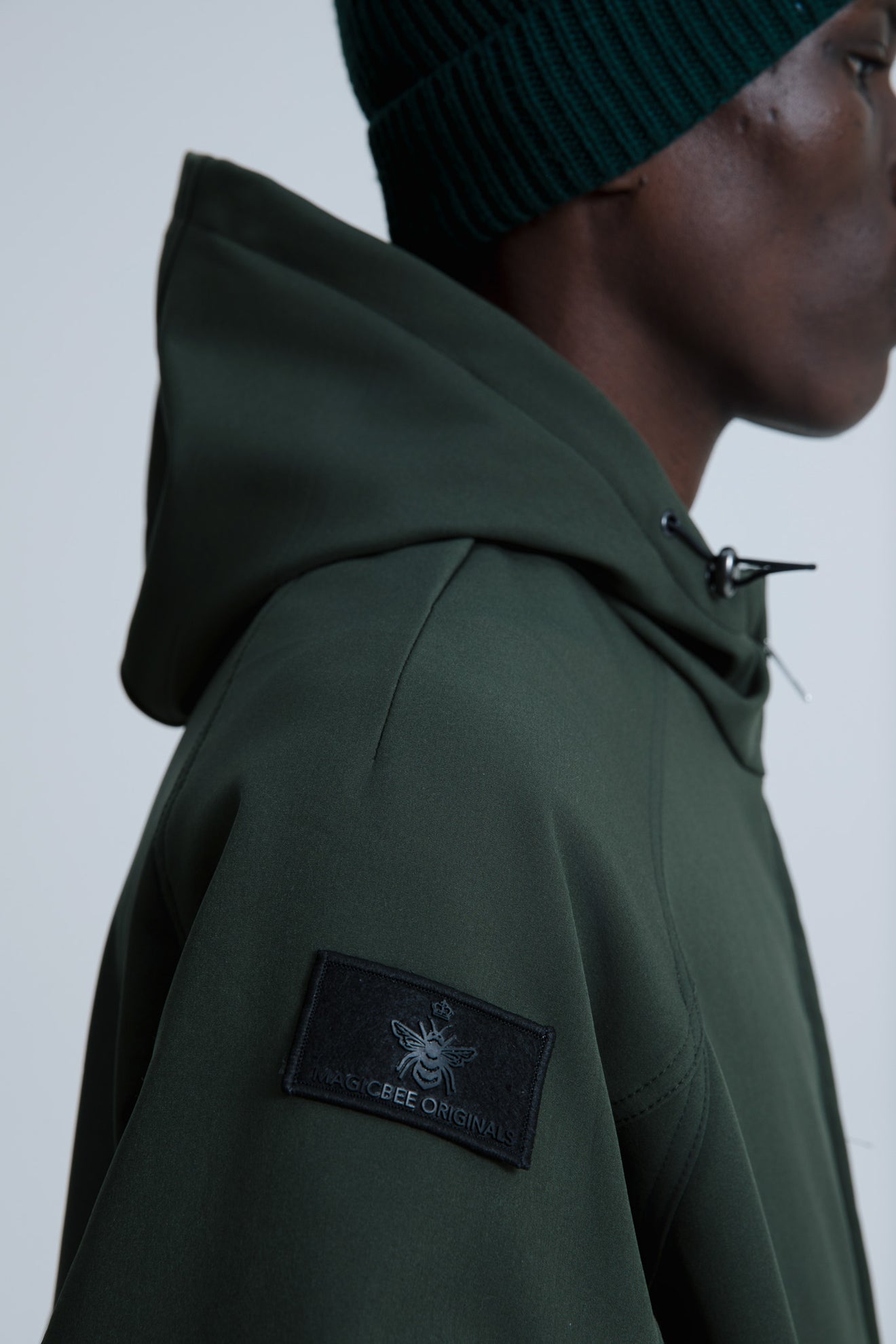 MagicBee Reflective Logo Waterproof Fleece Jacket - Khaki