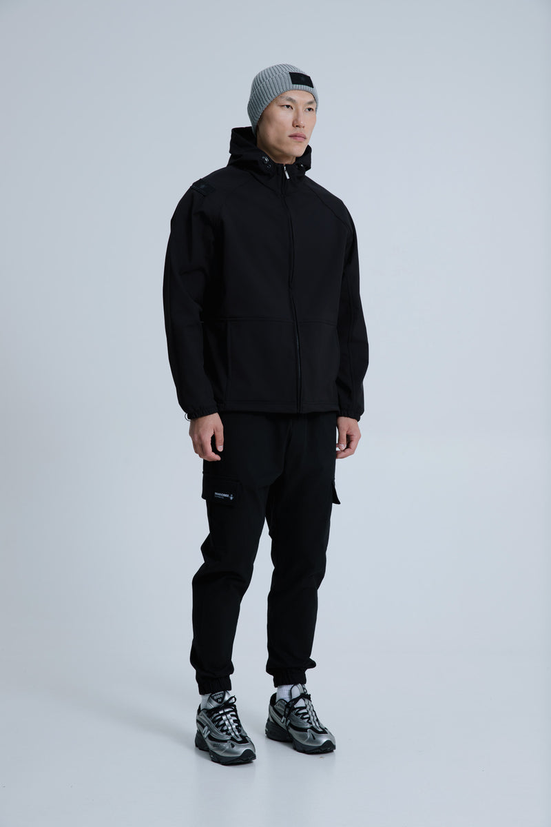 MagicBee Reflective Logo Waterproof Fleece Jacket - Black