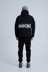 MagicBee Reflective Logo Waterproof Fleece Jacket - Black