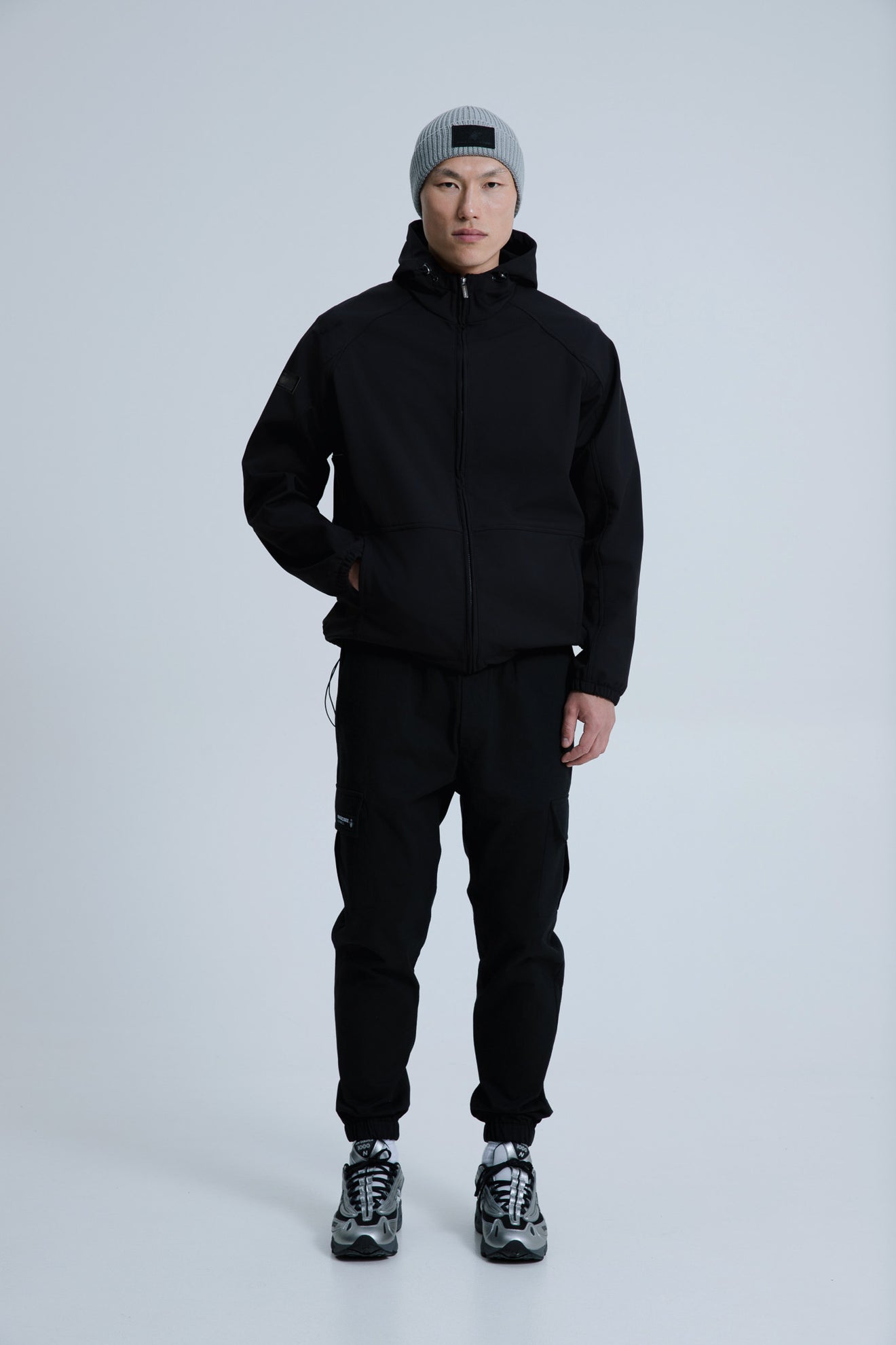 MagicBee Reflective Logo Waterproof Fleece Jacket - Black