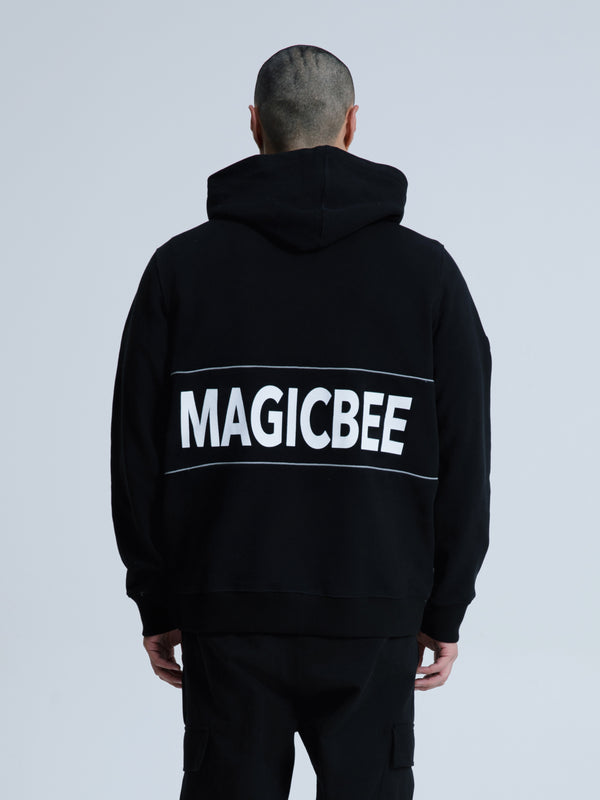 MagicBee Reflective Tape Hoodie - Black (Special Edition)