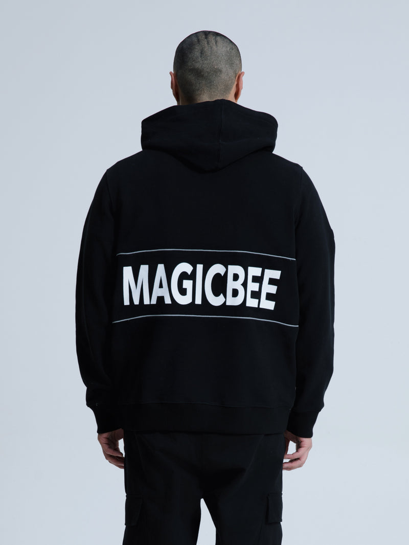 MagicBee Reflective Tape Hoodie - Black (Special Edition)