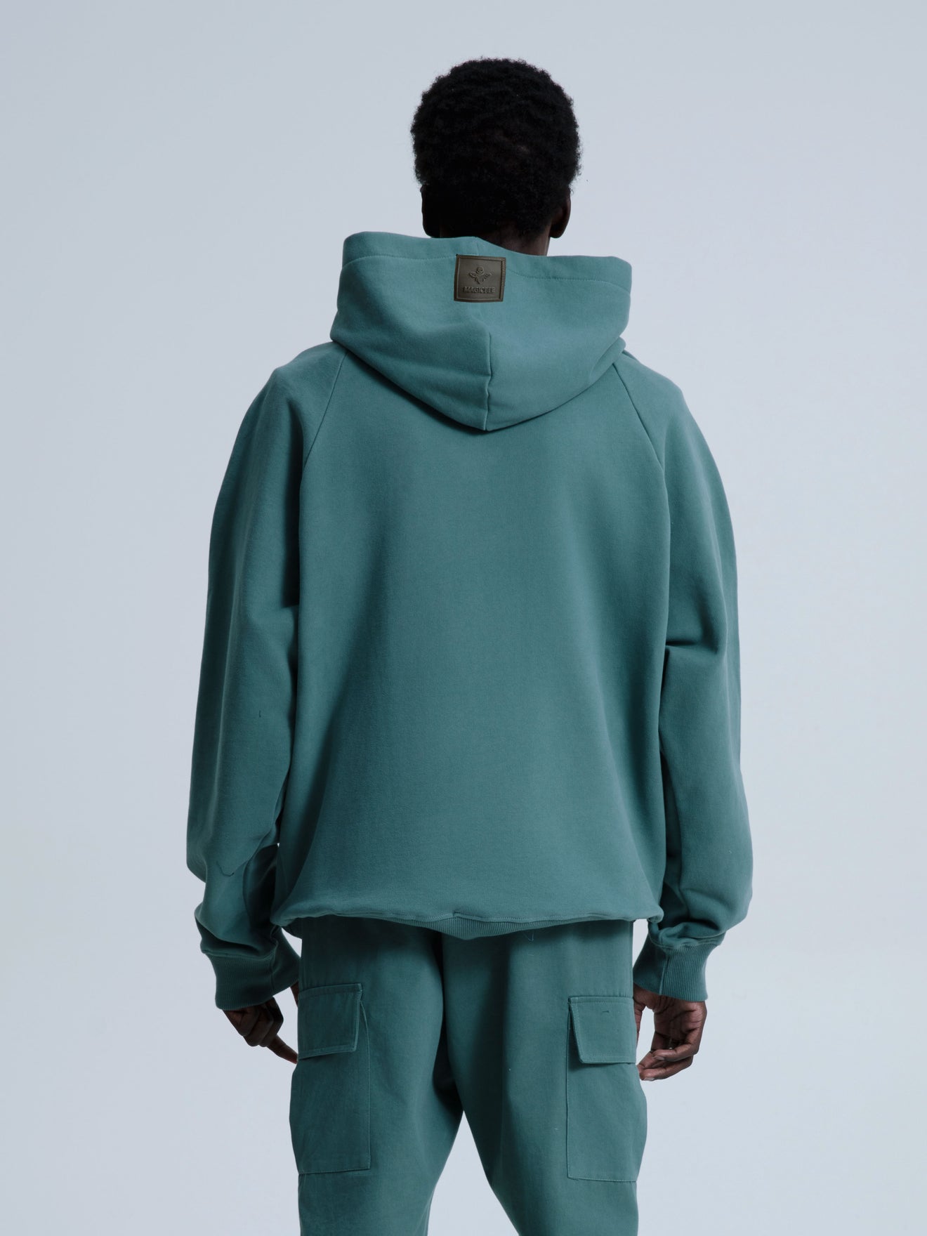 MagicBee Glow-in-the-dark logo Raglan Hoodie - Green