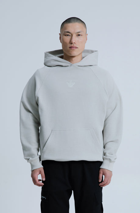 MagicBee Glow-in-the-dark logo Raglan Hoodie - ICE GREY