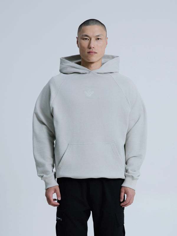 MagicBee Glow-in-the-dark logo Raglan Hoodie - ICE GREY