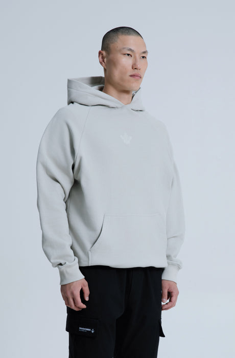 MagicBee Glow-in-the-dark logo Raglan Hoodie - ICE GREY