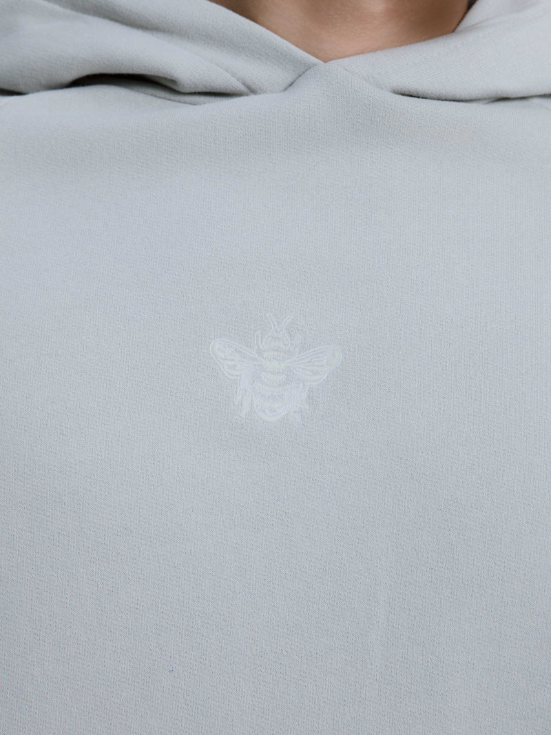 MagicBee Glow-in-the-dark logo Raglan Hoodie - ICE GREY