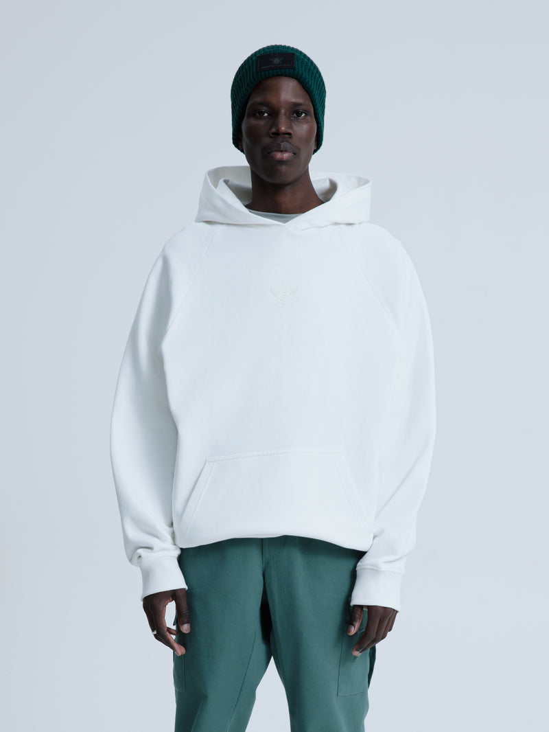 MagicBee Glow-in-the-dark logo Raglan Hoodie - OFF WHITE