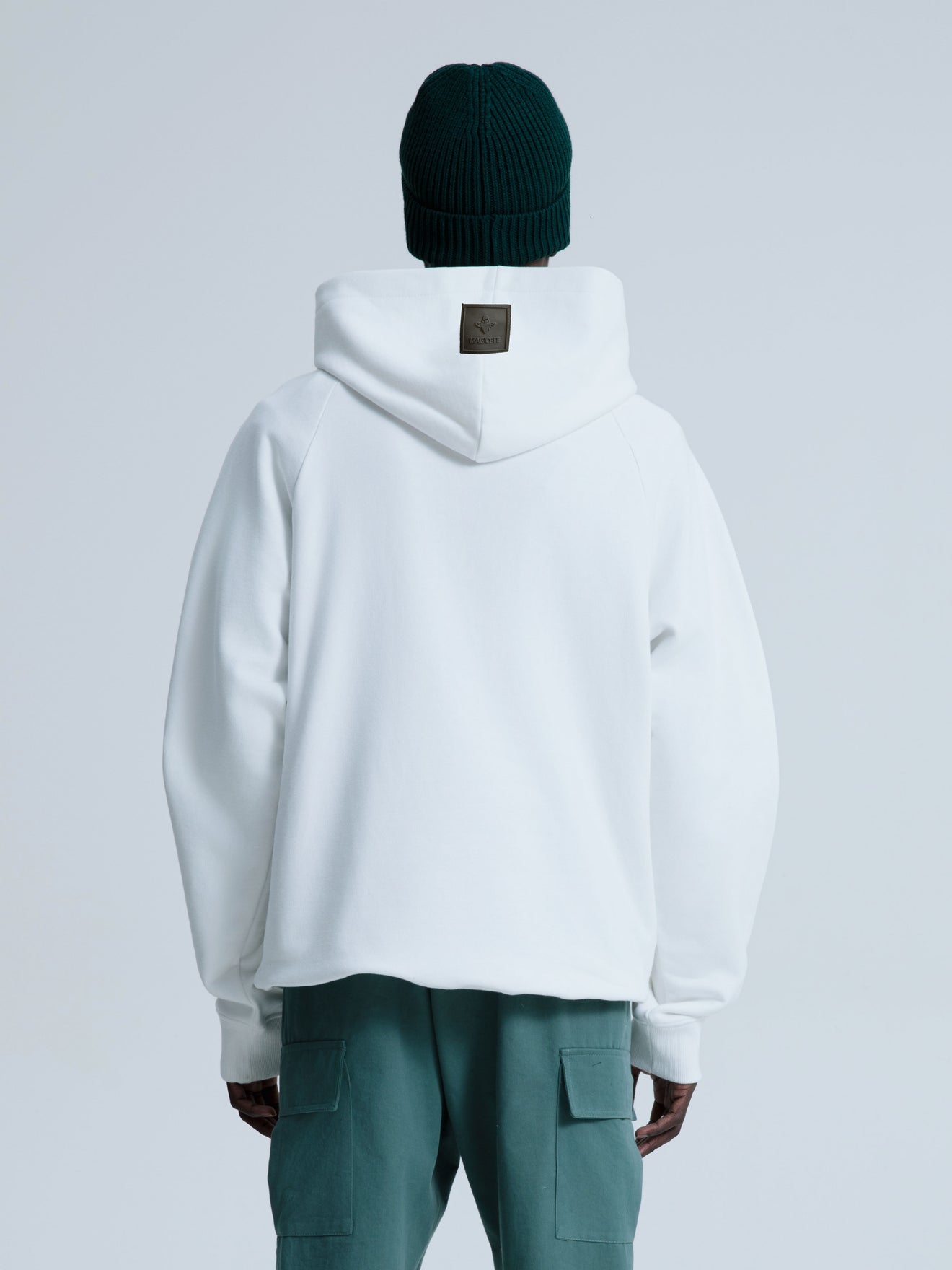 MagicBee Glow-in-the-dark logo Raglan Hoodie - OFF WHITE