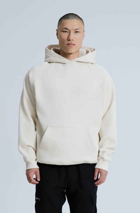 MagicBee Glow-in-the-dark logo Raglan Hoodie - BEIGE