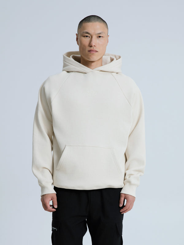 MagicBee Glow-in-the-dark logo Raglan Hoodie - BEIGE