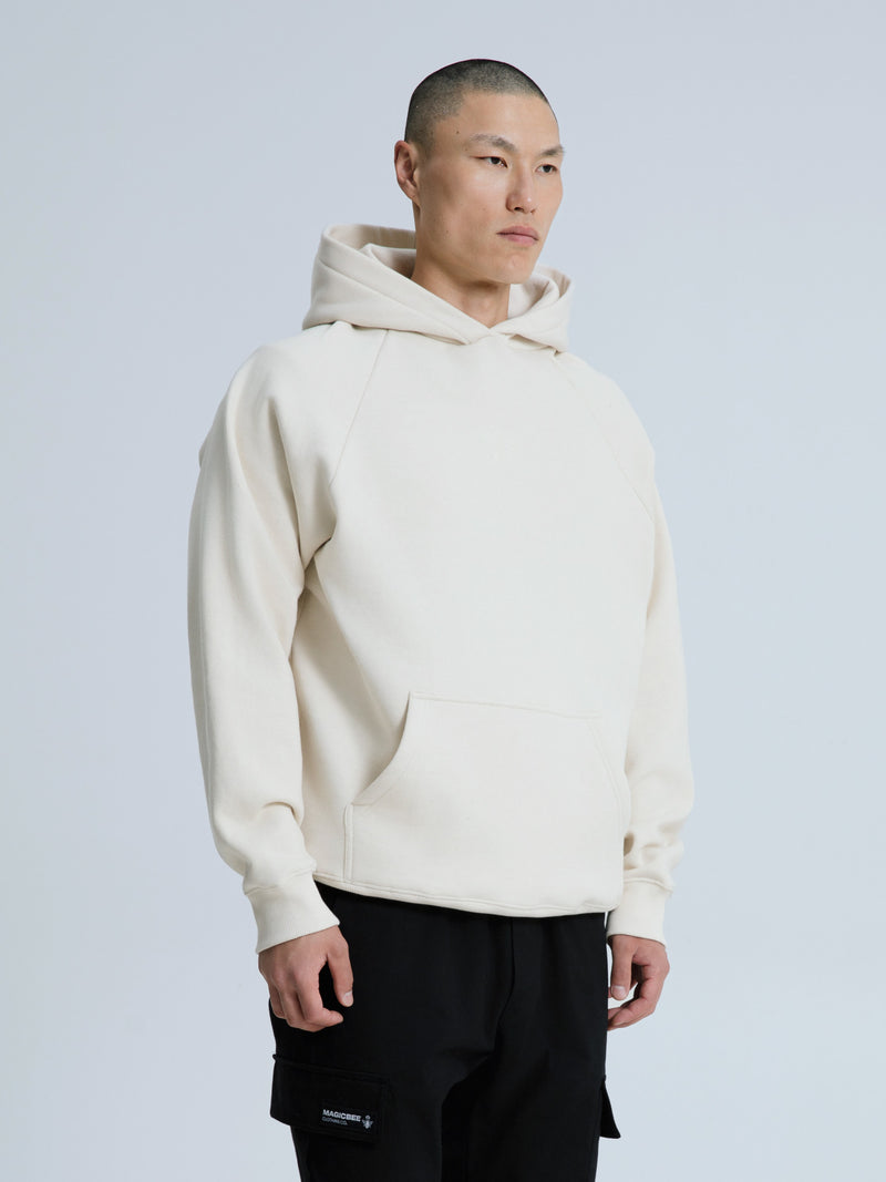 MagicBee Glow-in-the-dark logo Raglan Hoodie - BEIGE