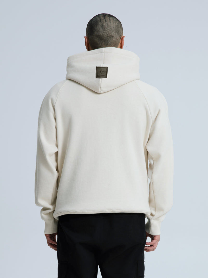 MagicBee Glow-in-the-dark logo Raglan Hoodie - BEIGE