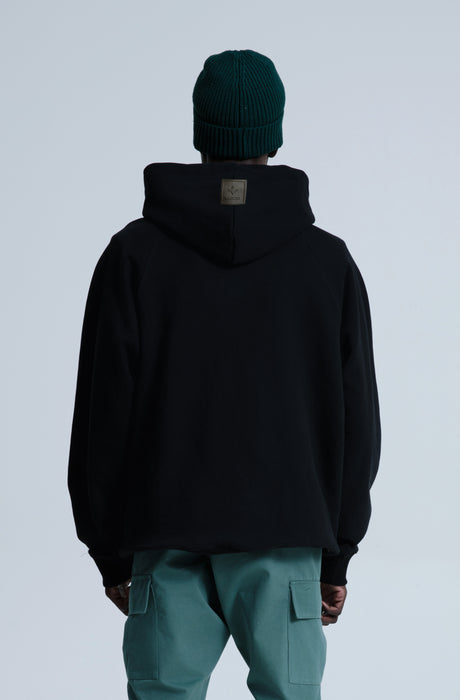 MagicBee Glow-in-the-dark logo Raglan Hoodie - Black