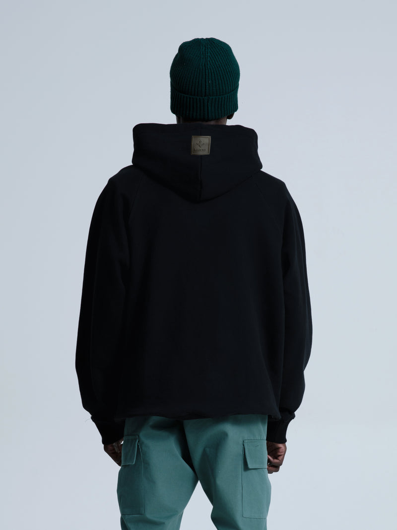 MagicBee Glow-in-the-dark logo Raglan Hoodie - Black