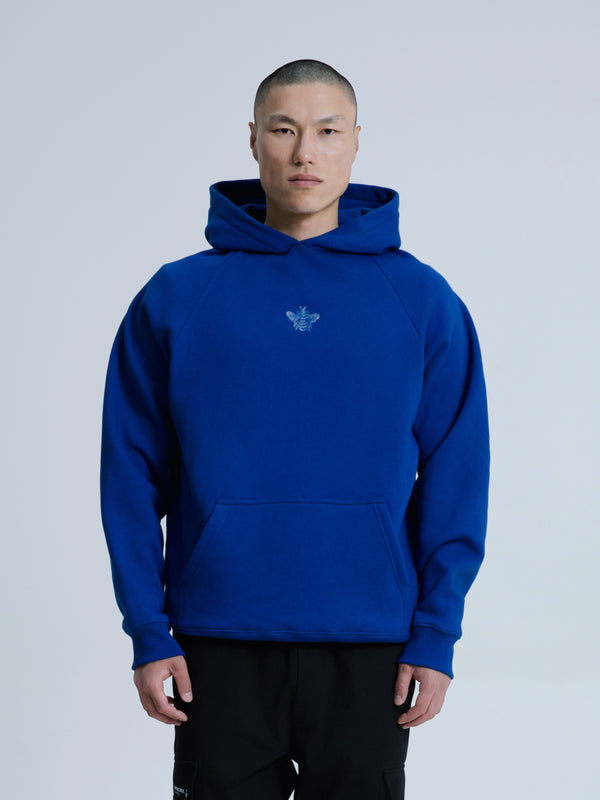 MagicBee Glow-in-the-dark logo Raglan Hoodie - Blue Royal