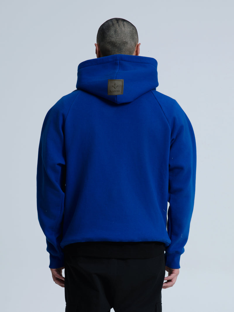 MagicBee Glow-in-the-dark logo Raglan Hoodie - Blue Royal