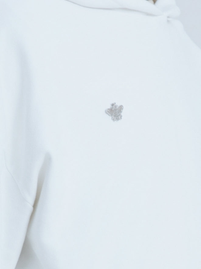 MagicBee Metallic Logo Hoodie - Off White