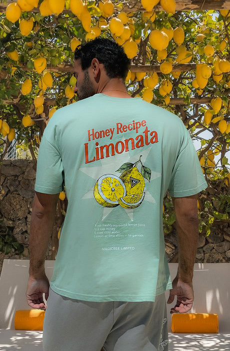 MagicBee Unisex Oversized Limonata Tee - Pistachio (Limited Edition)