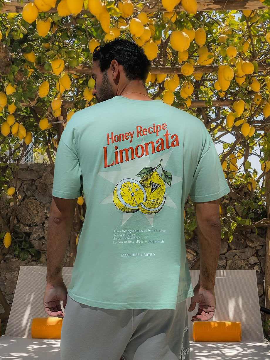 MagicBee Unisex Oversized Limonata Tee - Pistachio (Limited Edition)