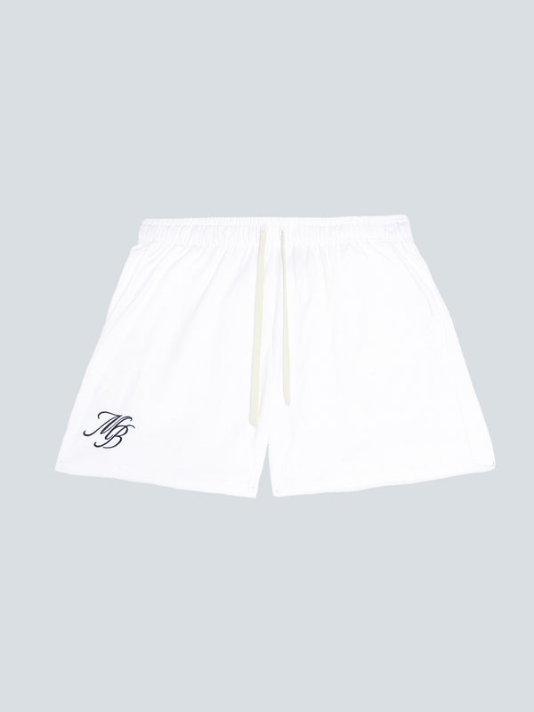 MagicBee Embroidered Golf Logo Shorts - Off White
