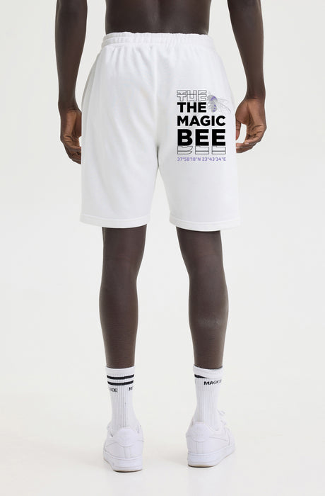 MagicBee Back Logo Shorts - Off White