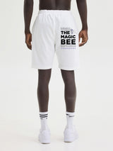 MagicBee Back Logo Shorts - Off White