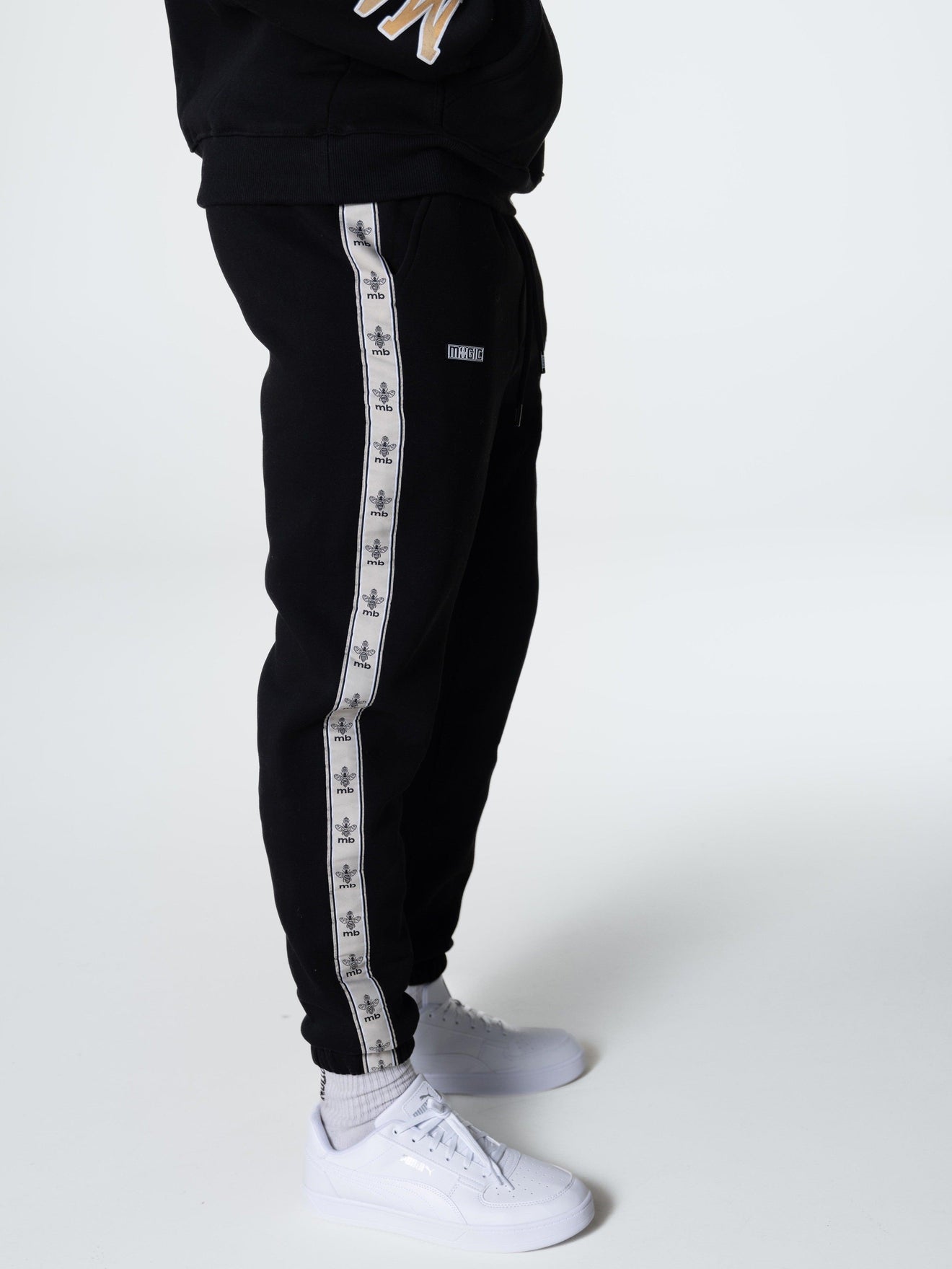 MagicBee Beige Tape Pants - Black - magicbee-clothing