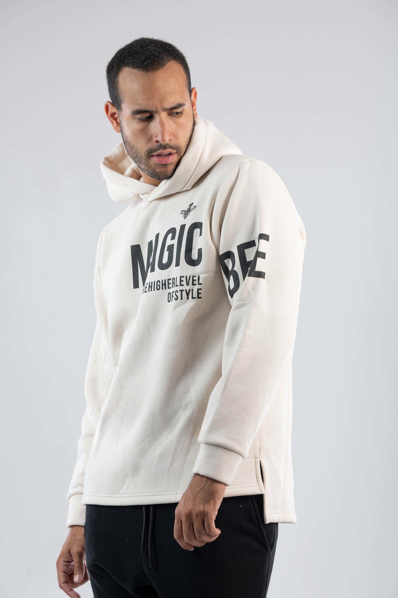 MagicBee Sleeves Logo Hoodie - Light Sand - magicbee-clothing