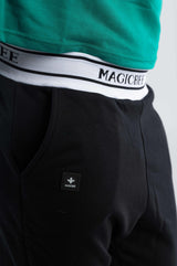 MagicBee White Rib Pants - Black - magicbee-clothing
