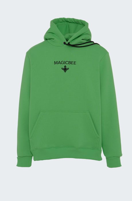 MagicBee Embroidered Logo Hoodie - Neon Green