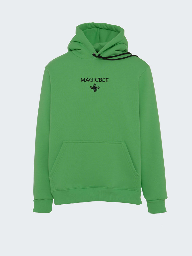 MagicBee Embroidered Logo Hoodie - Neon Green