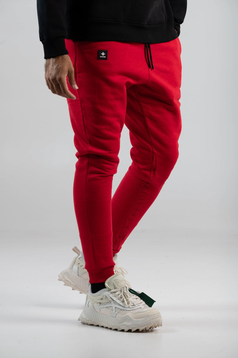 MagicBee Side Rib Pants - Red - magicbee-clothing