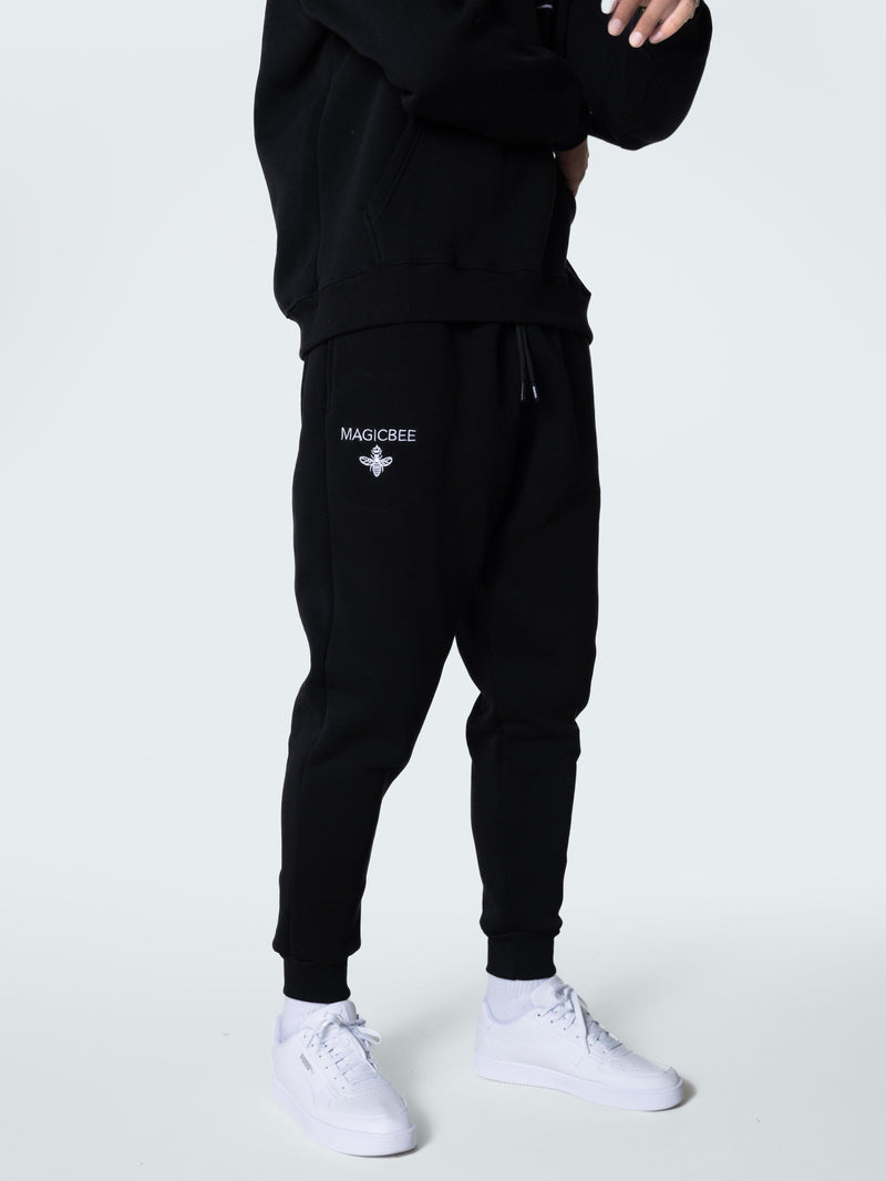 MagicBee Embroidered Logo Pants - Black - magicbee-clothing