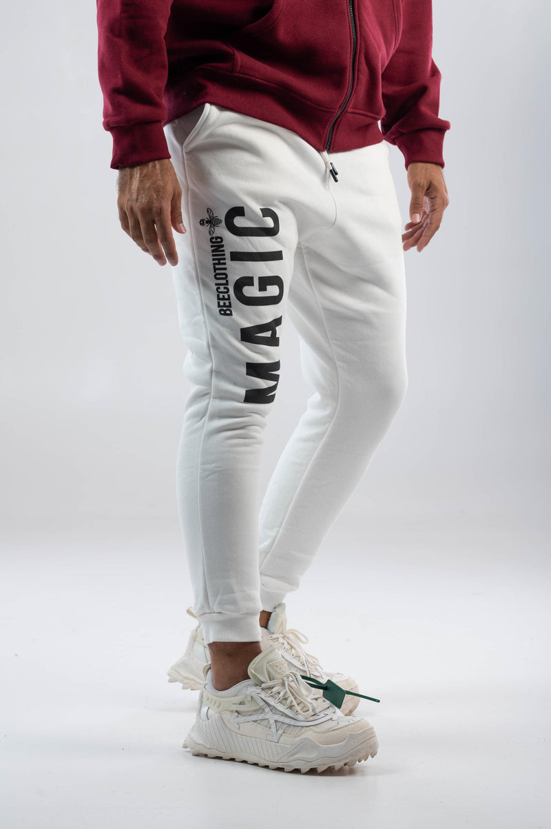 MagicBee Front Logo Pants - Off White - magicbee-clothing