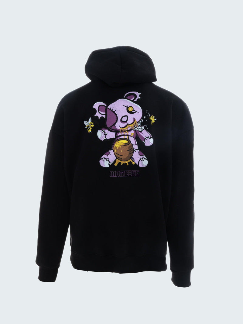 MagicBee Teddy Bear Logo Hoodie - Black - magicbee-clothing